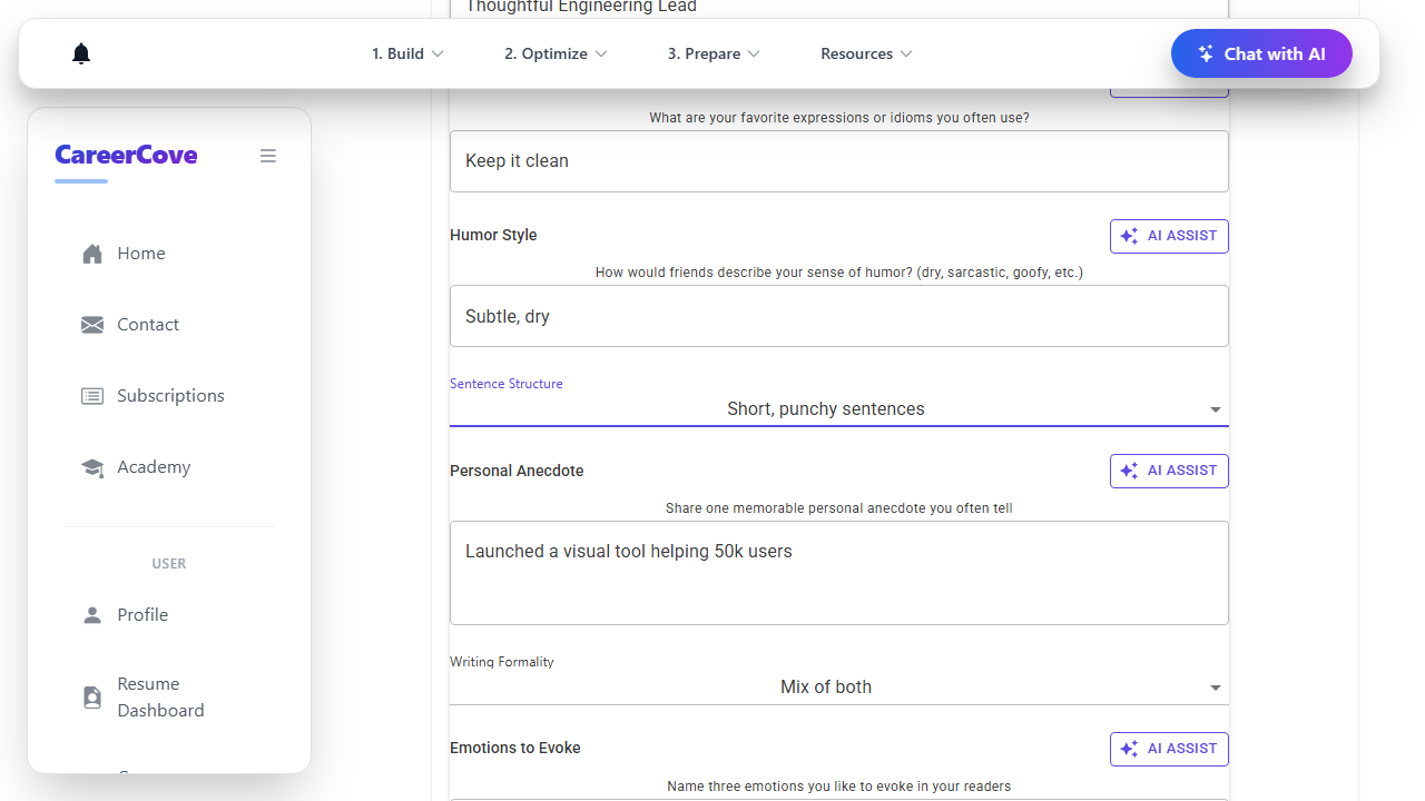 Calibrate Sentence and Formality Choices