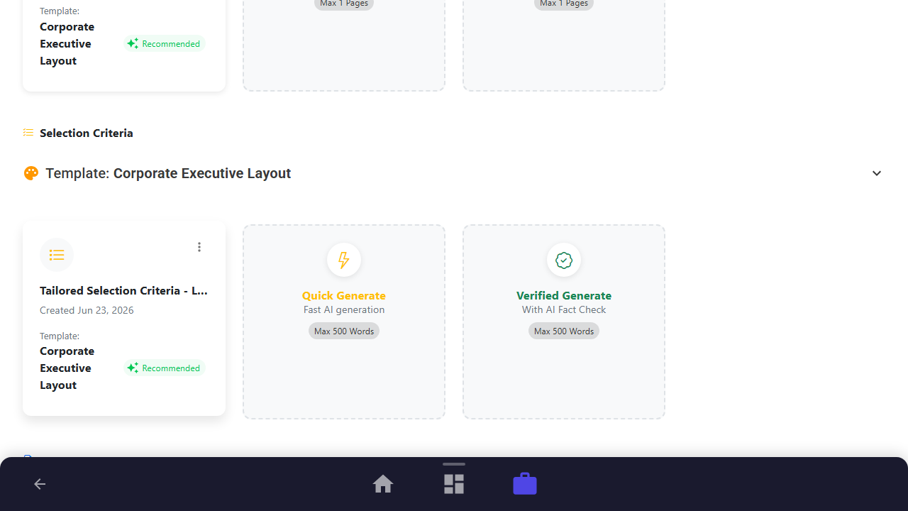 Trigger Selection Criteria Generation