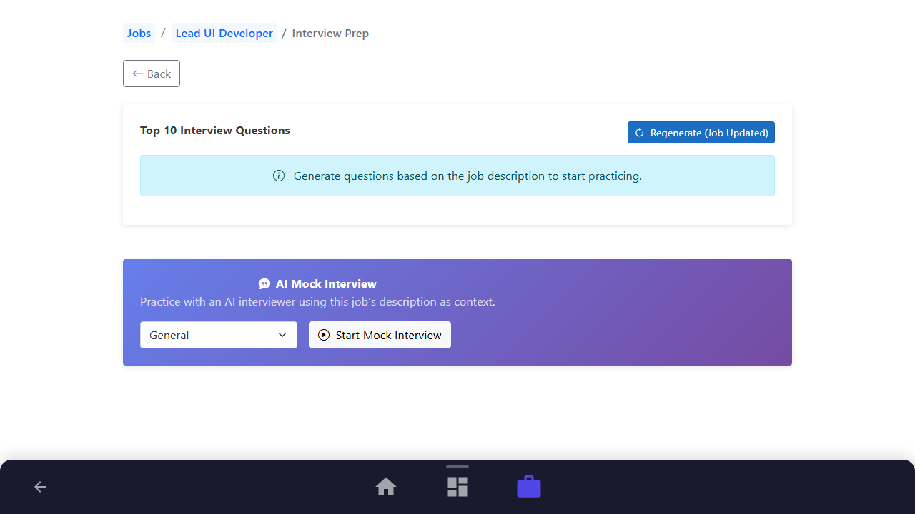 Select a Resume for Tailored Answers
