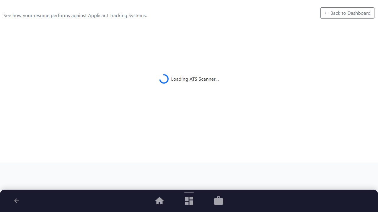 Open the ATS Scanner Dashboard