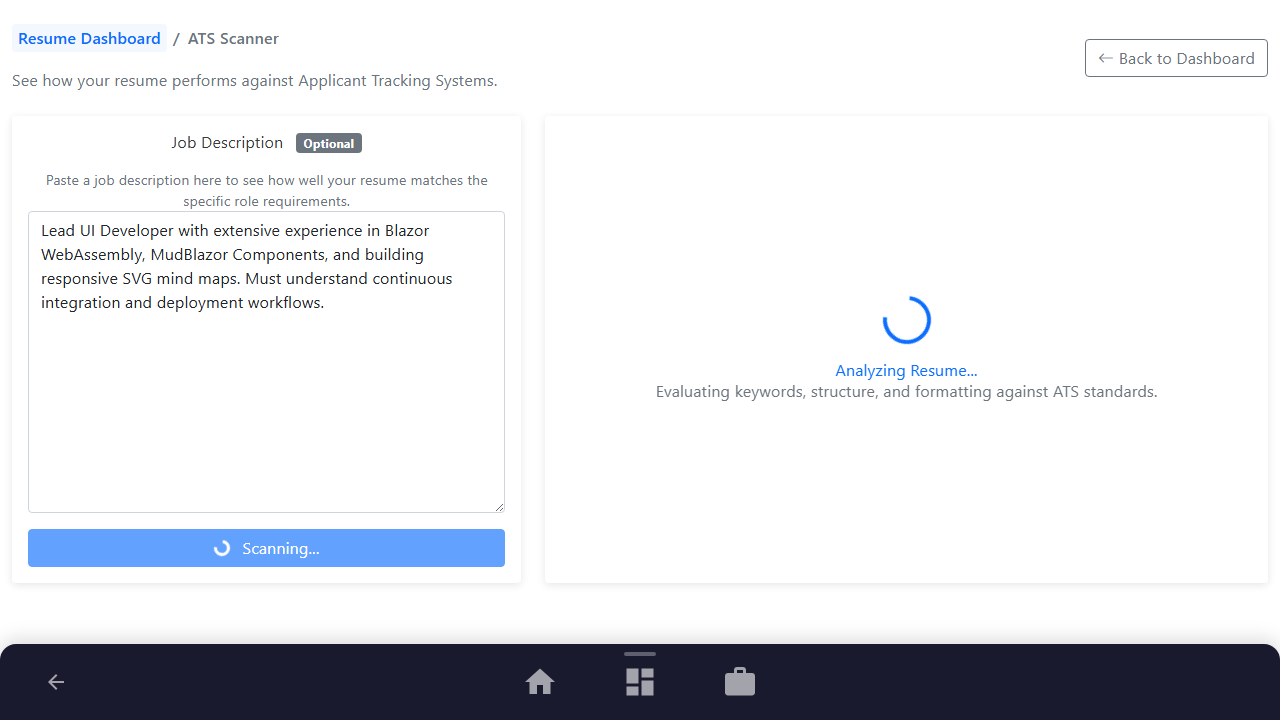 Execute the ATS Analysis