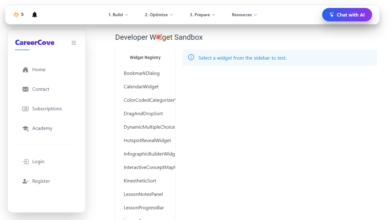 Navigate to Resume Dashboard