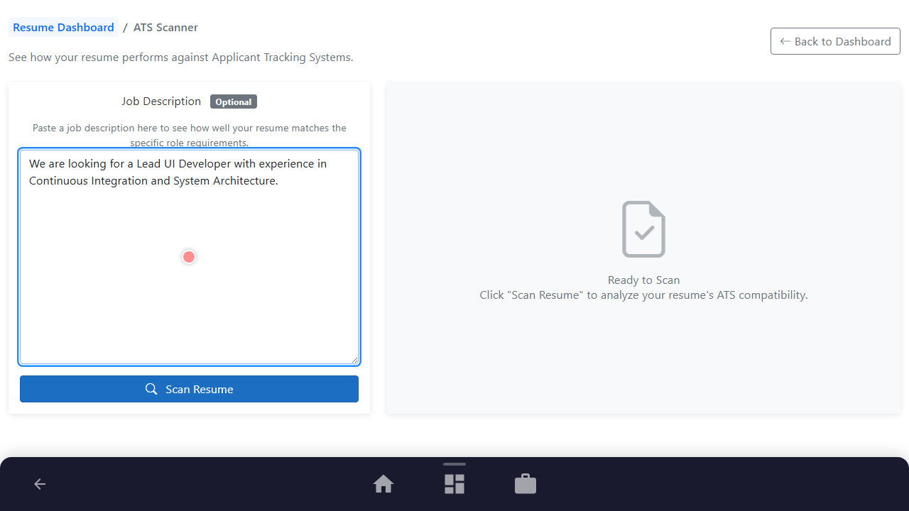 Select Job Description Context