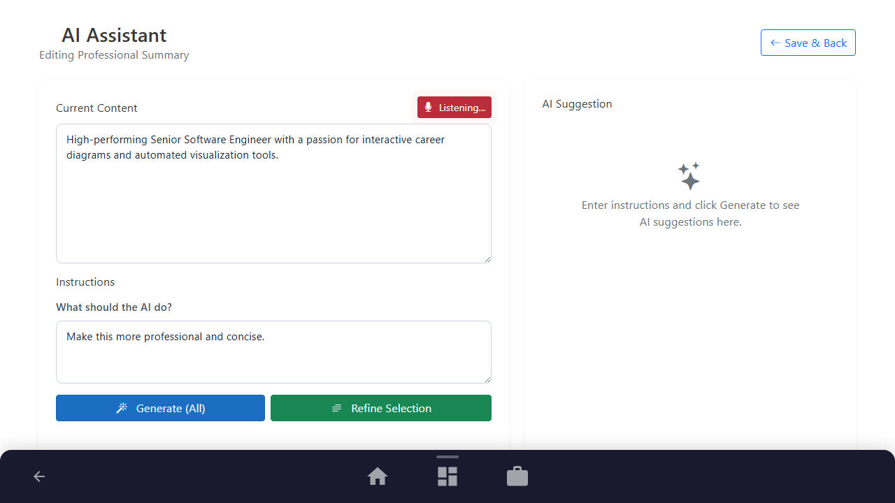 Start Dictation and Input Text